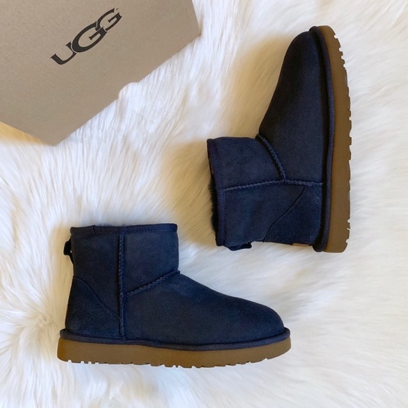 UGG Navy Classic Mini II Boots - Picture 2 of 7